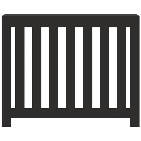 Copertura Termosifone Nera 104x20x82 Cm Legno Multistrato - Foto 3