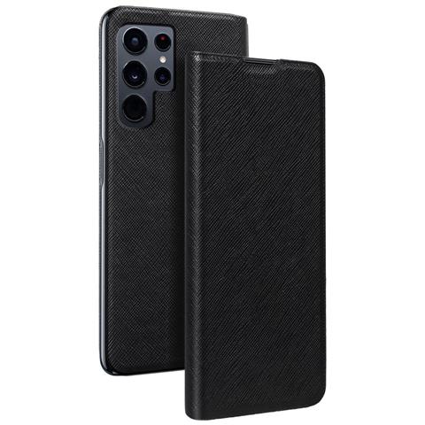 Custodia Per Samsung S24 Ultra Con Funzione Supporto E Portacarte, Nero - Foto 2