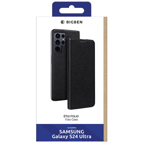 Custodia Per Samsung S24 Ultra Con Funzione Supporto E Portacarte, Nero - Foto 3