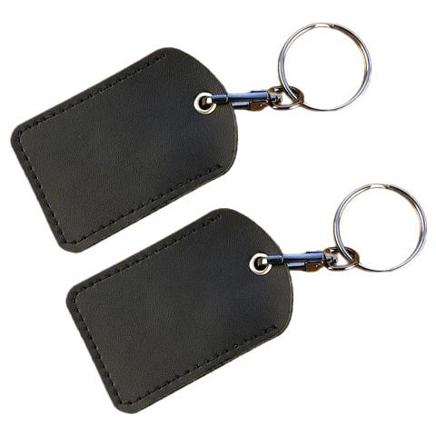 Etichetta Per Badge Di Accesso In Pelle, Portachiavi Black - Foto 1
