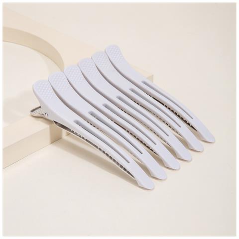 Fermagli Per Capelli Per Acconciature E Sezionamenti, Fermagli Per Capelli Senza Traccia, Confezione Da 6 White - Foto 2