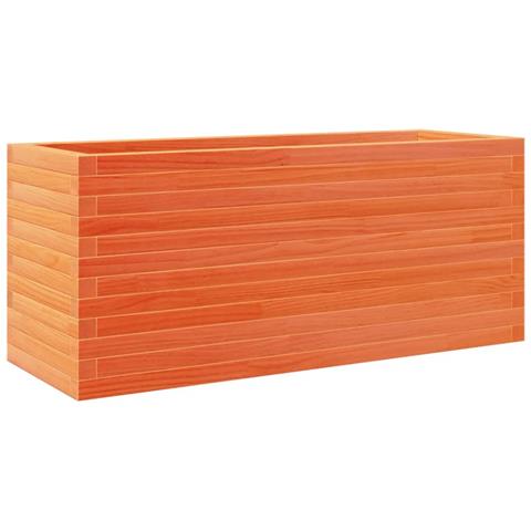 Fioriera Giardino Marrone Cera 110x40x46 Cm Legno Massello Pino - Foto 2