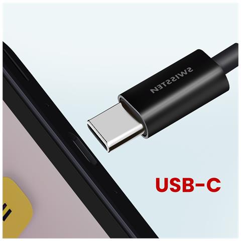 Auricolari Cablati Usb-c Punte In Metallo Microfono Integrato, Nero / Argento - Foto 2