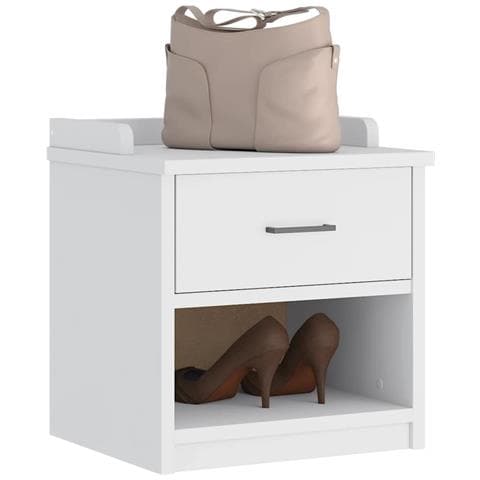 Panca Da Corridoio Sandnes Bianca 45x40x50 Cm In Legno Di Pino - Foto 1