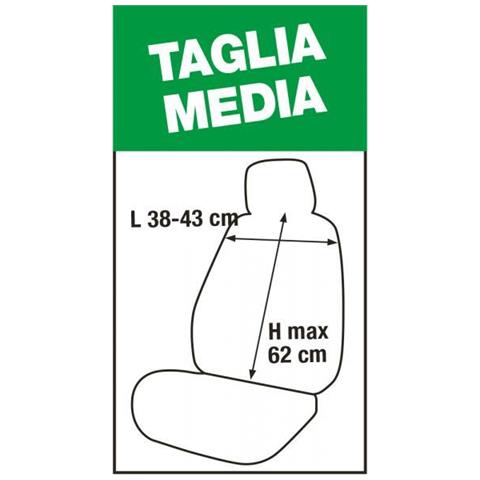 Coprisedili Anteriori Fast&smart Tg. Media Tess. Misto Cotone Avio/navy - Foto 3