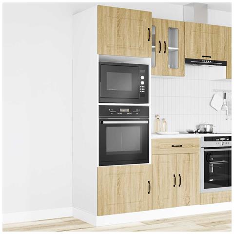 Armadi Forno 2 Pz Lucca Rovere Sonoma In Legno Multistrato - Foto 3