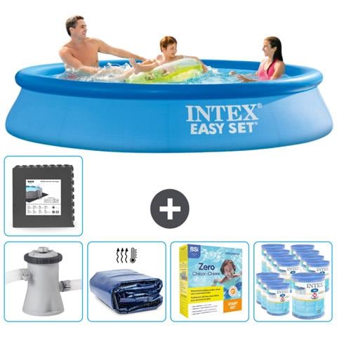 Piscina Fuori Terra - In Giro - 305x305x61 Cm - Blu - Include Accessori Coordinati Cb24 - Foto 1