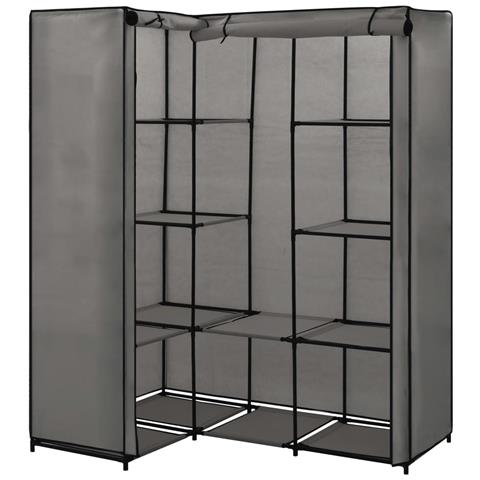 Armadio Angolare Grigio 130x87x169 Cm - Foto 1