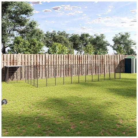 Gabbia Per Cani Nera 26,62 M² In Acciaio - Foto 8