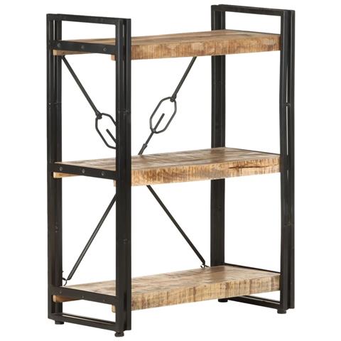 Lusso Casadino - Libreria A 3 Ripiani 60x30x80 Cm In Legno Massello Di Mango - Foto 8