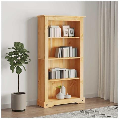 Lusso Casadino - Libreria A 4 Ripiani Pino Messicano Corona Range 80x29x150 Cm - Foto 8