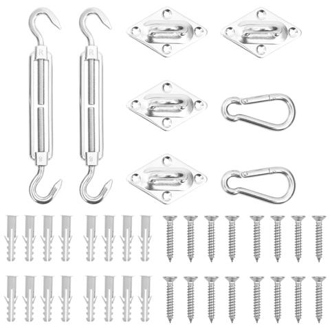 Set Accessori Per Vela Parasole 8 Pz In Acciaio Inossidabile - Foto 2