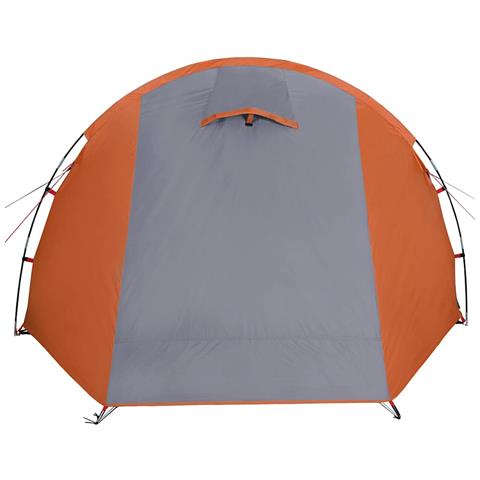 Tenda da Campeggio a Tunnel per 4 Persone Grigio e Arancione - Foto 8