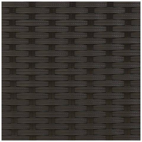 Divano da Giardino 2 Posti con Sgabelli Nero in Polyrattan - Foto 9