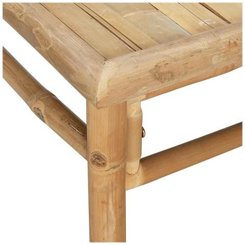 Set Salotto da Giardino 2pz con Cuscini Bianco Crema in Bambù - Foto 9