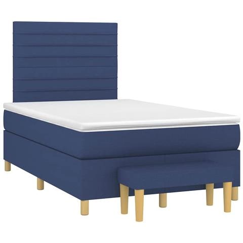 Giroletto a Molle con Materasso Blu 120x190 cm in Tessuto - Foto 2