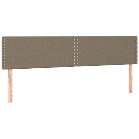 Letto a Molle con Materasso e LED Tortora 120x190 cm in Tessuto - Foto 9