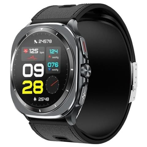 Smartwatch Con Monitoraggio Della Pressione Sanguigna E Ecg, Compatibile Con Huawei, Samsung, Apple, Garmin Black - Foto 1