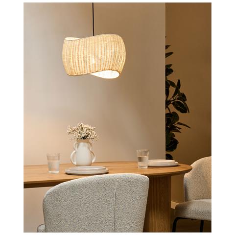 Lampadario Coamo Rattan Naturale - Foto 1