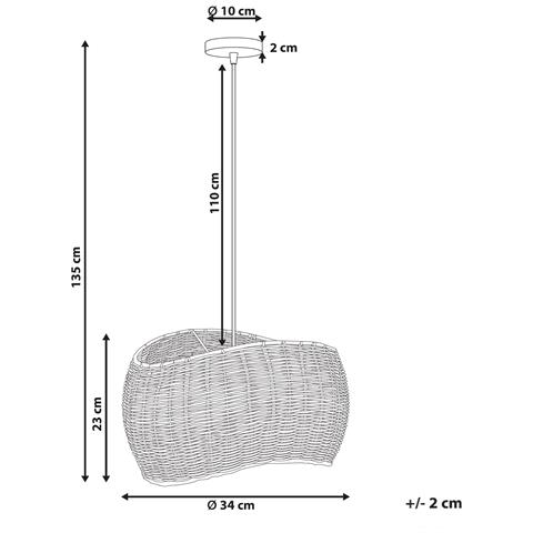 Lampadario Coamo Rattan Naturale - Foto 7