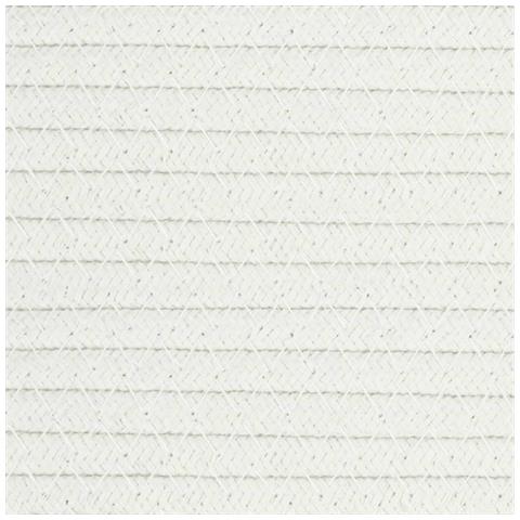 Cestino Portaoggetti Coperchio Marrone e Bianco Ø40x35cm Cotone - Foto 9
