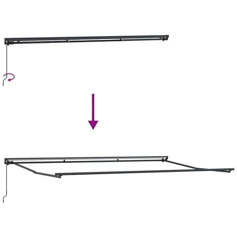 Tenda Retrattile Arancione e Marrone 500x300 cm Tessuto - Foto 9