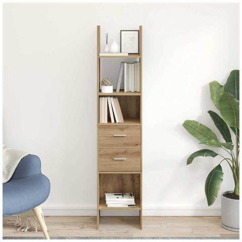 Armadio per Libri rovere artigianale 40 x 35 x 180 cm - Foto 2