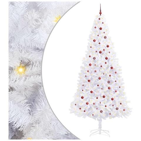 Albero di Natale artificiale Bianco 300 cm PVC e Acciaio - Foto 1