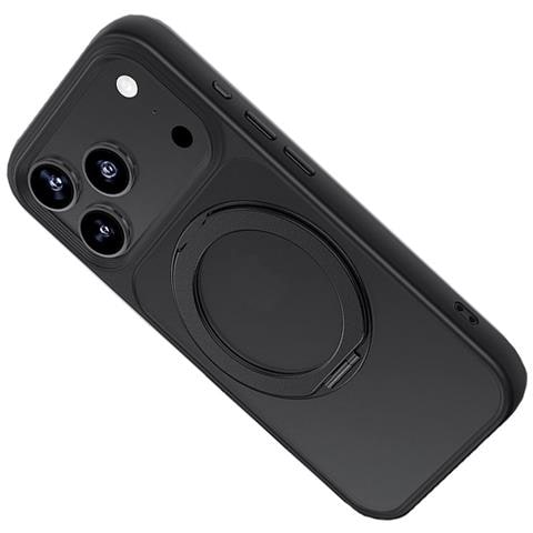 Custodia Antiurto Nera Con Effetto Pelle E Supporto A 360° Compatibile Con Iphone 17 Air - Foto 2