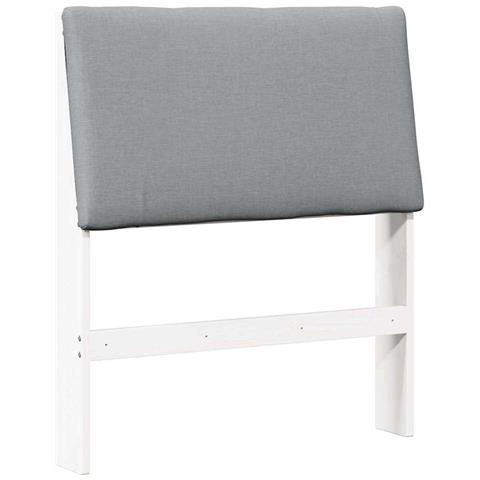 Testiera imbottita Grigio chiaro 80 cm Pino massello - Foto 1