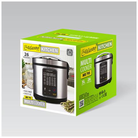 MR-795 pentola a pressione 5 L Nero, Acciaio inox 700 W - Foto 2