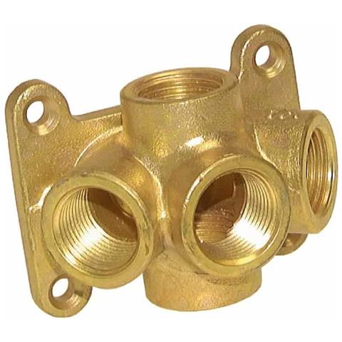 Presa Aria Compressa A Muro In Ottone 5 Uscite 1/2 Pollice - Foto 1