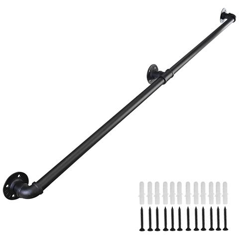 Ringhiera Antiscivolo Per Scale - Corrimano In Acciaio Zincato Per Scale Interne, Diametro Del Tubo 3,2 Cm 30 Cm - Foto 5