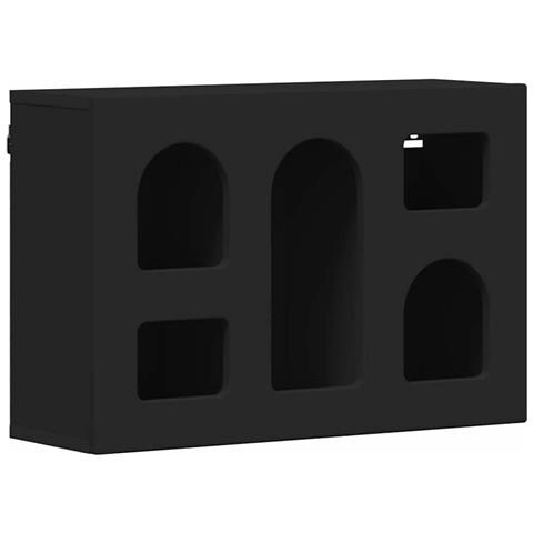 Armadio pensile Nero 60 x 20 x 40 cm Legno multistrato - Foto 1