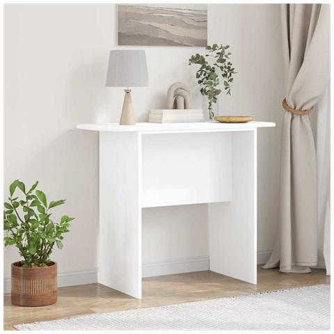 Tavolo consolle Bianco 93 x 40 x 75 cm Legno multistrato - Foto 2