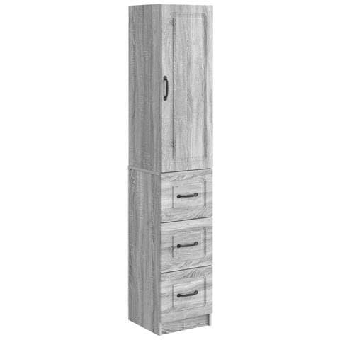 Set di armadi 2 pcs Sonoma grigio 33 x 34,5 x 87 cm - Foto 1