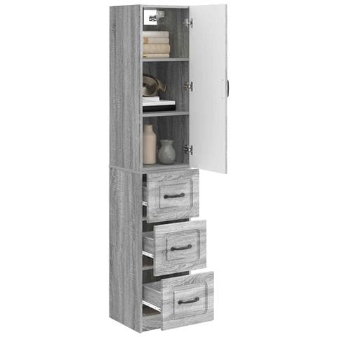 Set di armadi 2 pcs Sonoma grigio 33 x 34,5 x 87 cm - Foto 2