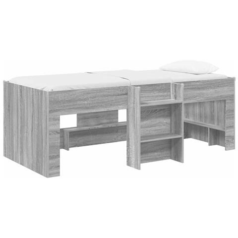 Letto Alto per Bambini 2 pcs Sonoma grigio 90 x 200 cm - Foto 1