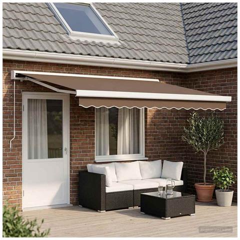 Tenda retrattile Tortora 500 × 300 cm Tela e Alluminio - Foto 2