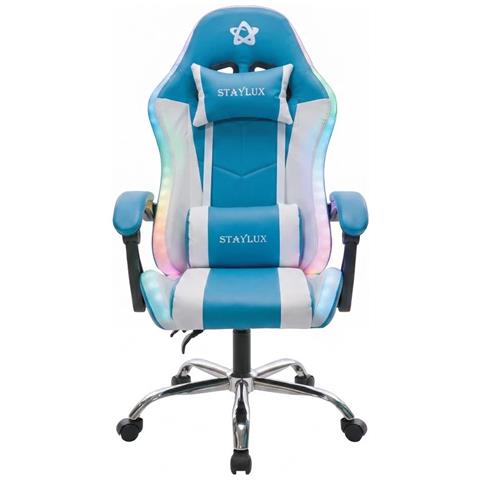 Sedia Gaming colore Azzurro /bianco AZZURRO - Foto 1