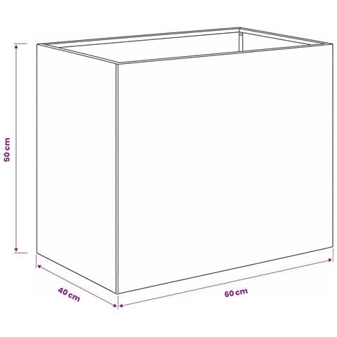 Vaso da giardino 2 pz Verde Oliva 60 x 40 x 50 cm - Foto 8