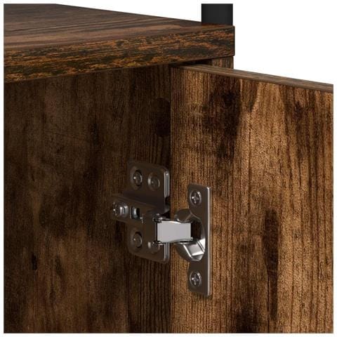 Armadio da Notte 2 pz Rovere Fumo Legno ingegnerizzato - Foto 9
