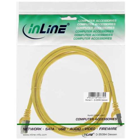 cavo patch per rete dati lan cat. 5e, 2x rj45, schermatura futp, colore giallo, 1m - Foto 2