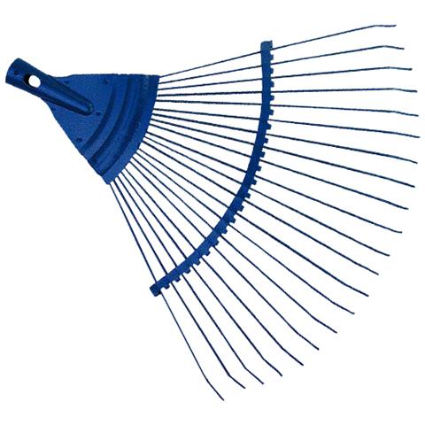 Scopa Per Foglie Fissa Filo Tondo A 21 Denti, Dimensioni Scopa Cm. 41x46 Peso Kg. 0,600. - Foto 1