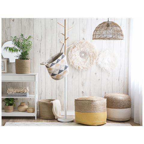 Pouf Grigio Chiaro 46x48cm Dalama - Foto 22