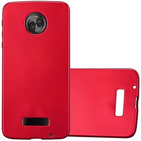 Custodia Compatibile Con Motorola Moto Z In Rosso Metallico - Coperchio Protettivo In Silicone Tpu Flessibile - Foto 1