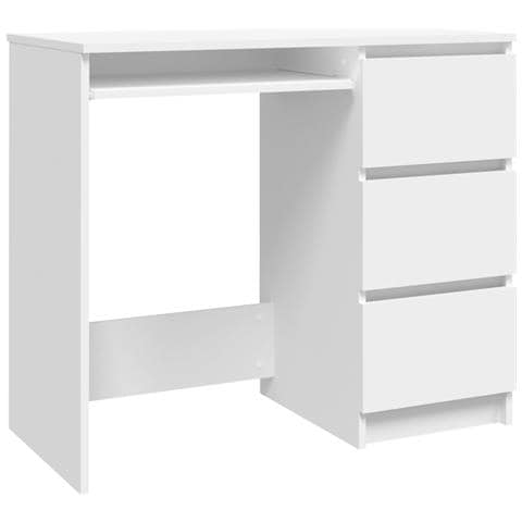 Scrivania Bianca 90x45x76 cm in Legno Multistrato - Foto 1