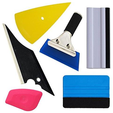 Vetro Di Protezione 6 Pcs Veicolo Film Car Wrapping Della Finestra Del Vinile Della Tinta Installazione Tool Spatole Raschietti - Foto 1