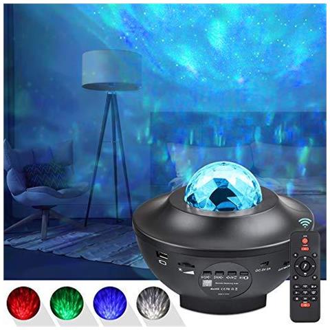 Luci Led Proiettore - Ocean Wave Del Cielo Della Stella Della Luce Di Notte Con Laltoparlante Di Musica Sensore Del Suono Telecomando 360 Di Rotazione Sonno Rilassante Colore Che Cambia La Lampada Per La Fase Camera Nuziale Di Natale - Foto 1