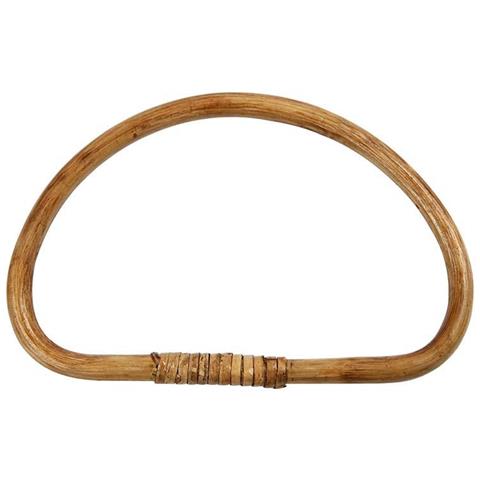 Manico Per Borsa Arrotondato In Bambù 20 X 13 Cm - Foto 1
